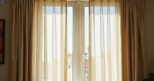Dull dusty drapes in mount-kuring-gai-nsw before professional cleaning